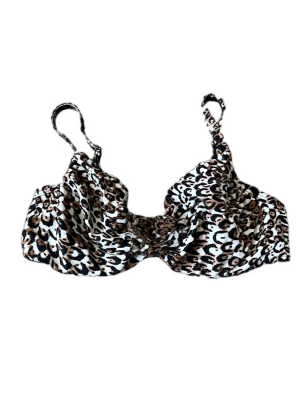 PROFILE BY GOTTEX Leopard Print Bikini Top, Bra Style with Underwire 32D